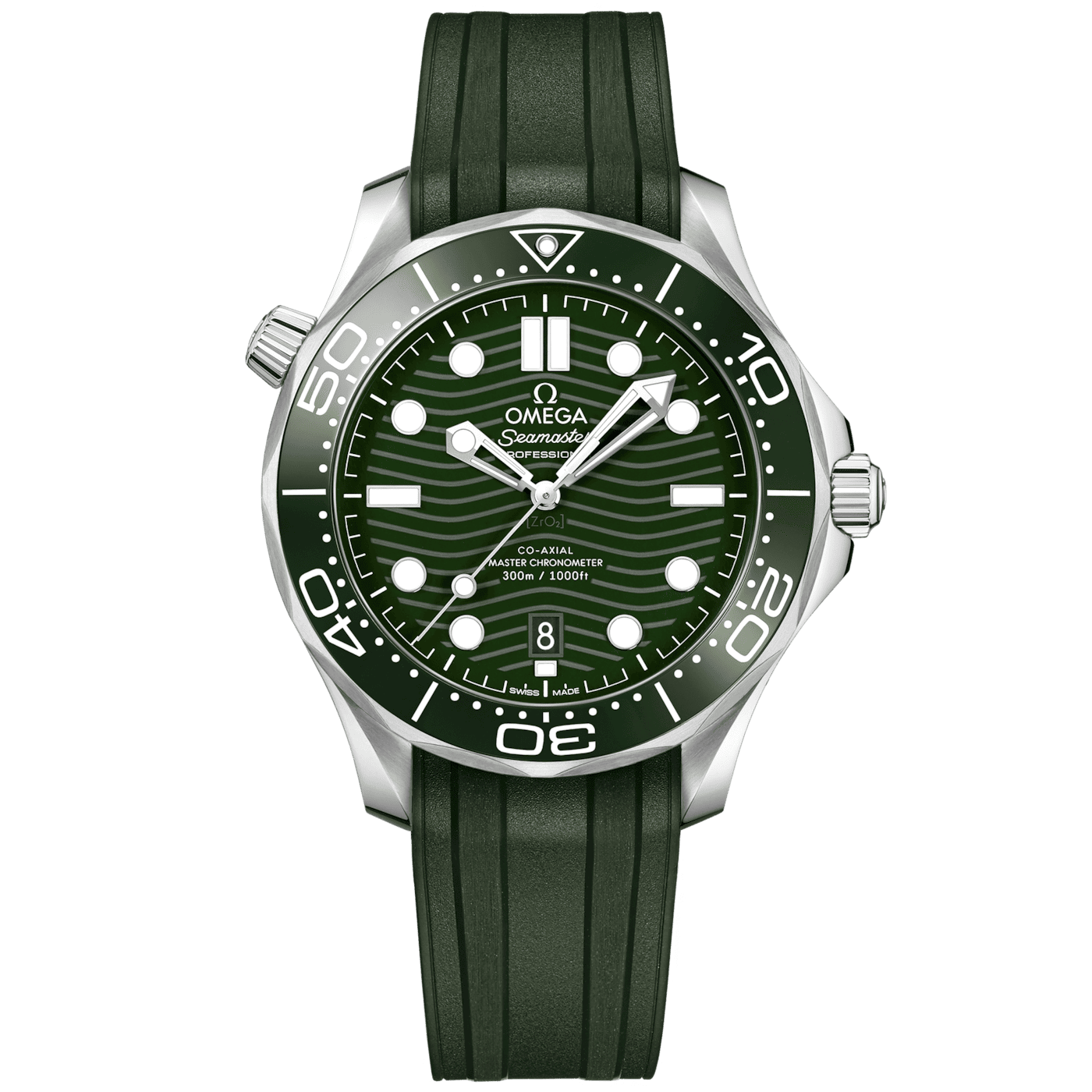 Seamaster Diver 300M Green 42 mm em Bracelete de Borracha