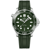 Seamaster Diver 300M Green 42 mm em Bracelete de Borracha