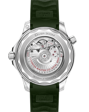 Seamaster Diver 300M Green 42 mm em Bracelete de Borracha