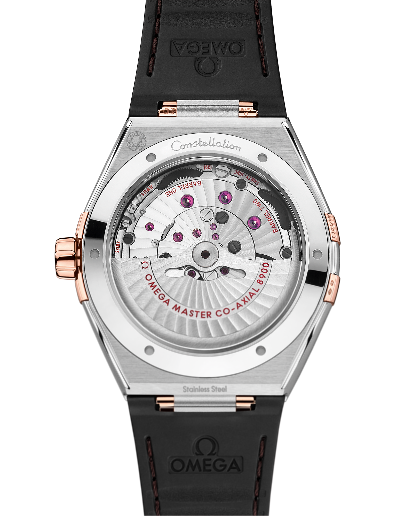 Constellation 41 mm Aço Bracelete de Couro