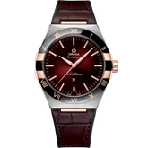 Constellation 41 mm Aço Bracelete de Couro